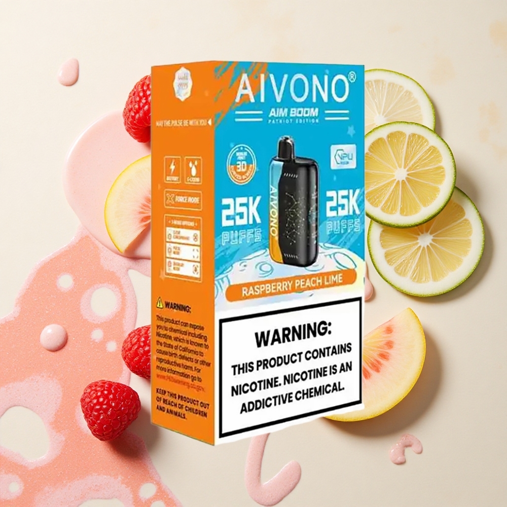 Aivono Aim Boom 25000 Frambuesa Durazno Lima 28ml 650mAh