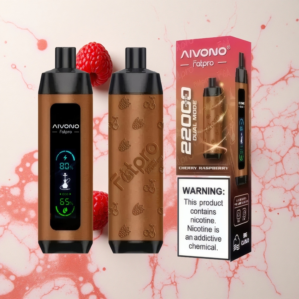Aivono Aim Fatpro 22000 Cereza Frambuesa con 28ml y Doble Modo