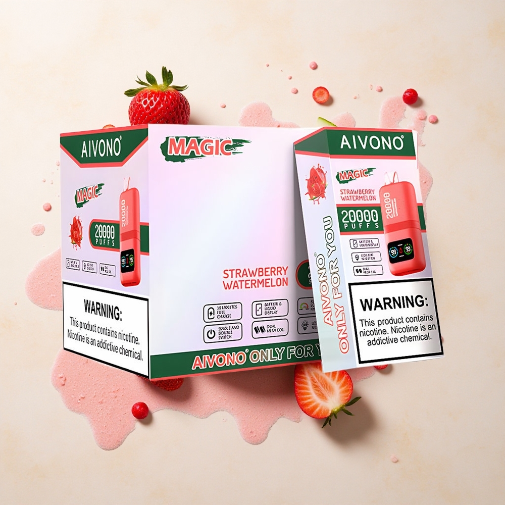 Aivono Aim Magic 20000 Fresa Sandía con Doble Malla y Pantalla LCD