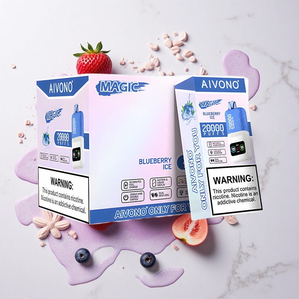 Aivono Aim Magic 20000 Helado de Arándano con Doble Malla y Pantalla LCD