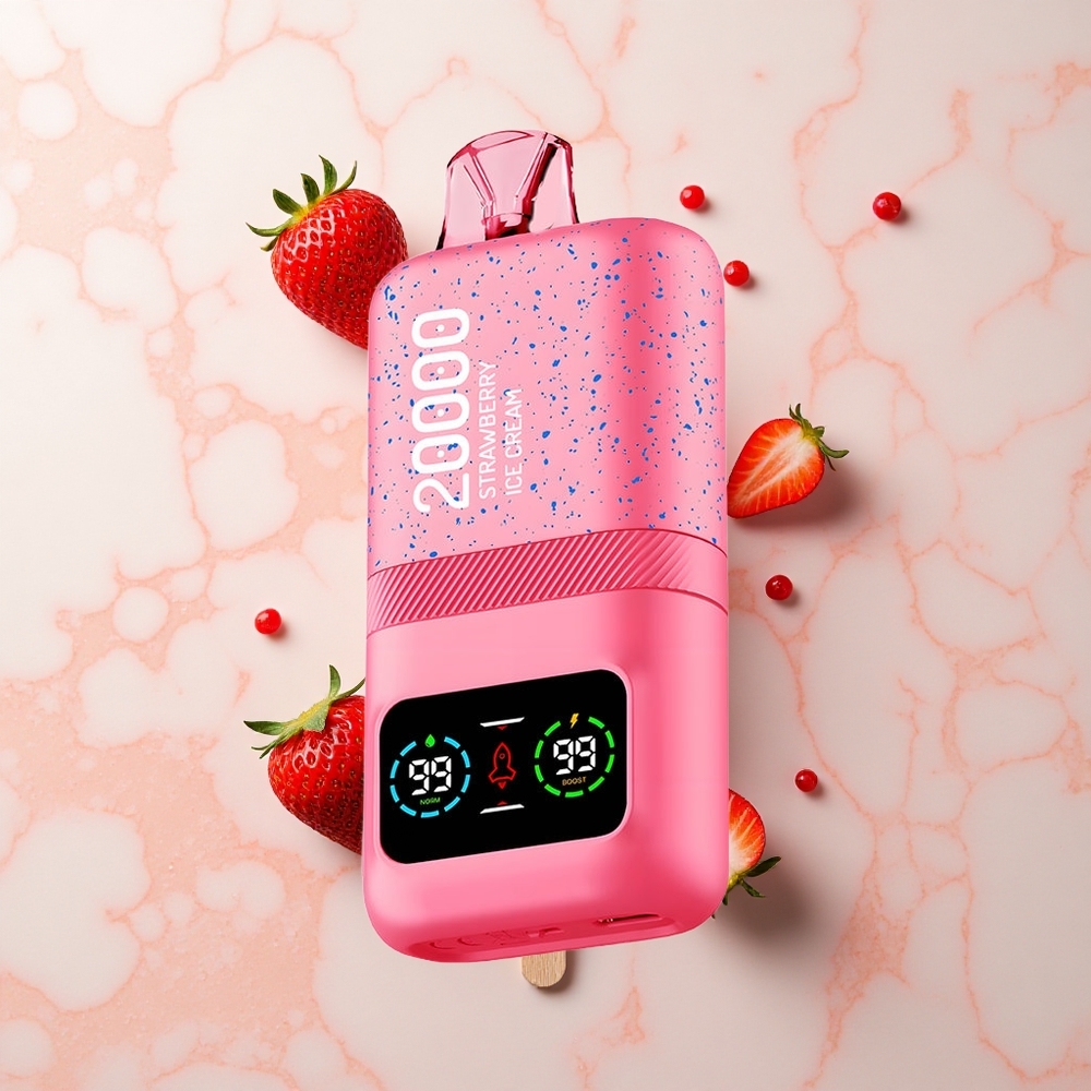 Aivono Aim Magic 20000 Helado de Fresa con Doble Malla y Pantalla LCD