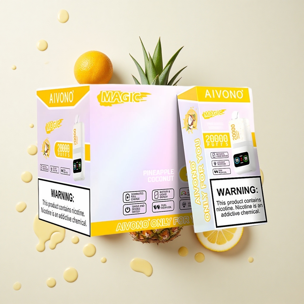 Aivono Aim Magic 20000 Piña Coco con Doble Malla y Pantalla LCD