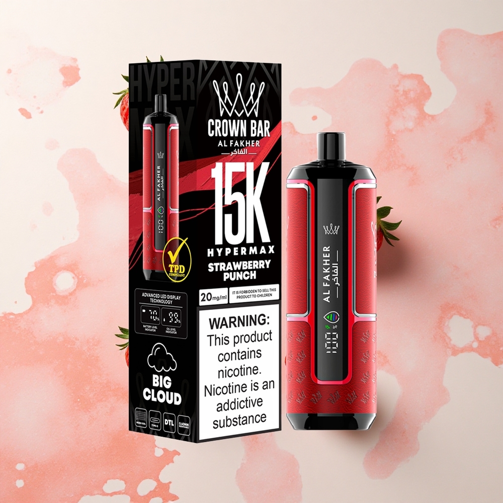 Al Fakher Crown Bar 15K Hypermax Fresa Golpe de 22ml y 6mg