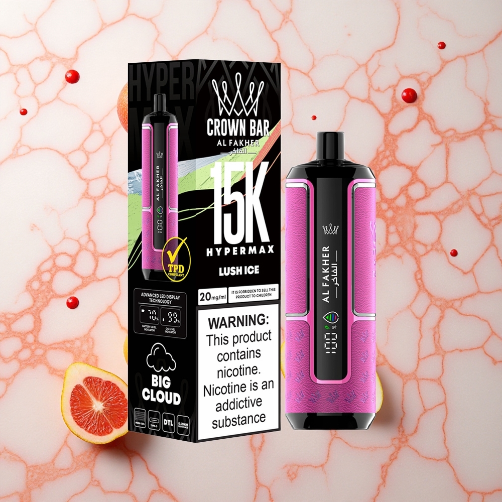 Al Fakher Crown Bar 15K Hypermax Helado Fresco Portátil 22ml 6mg