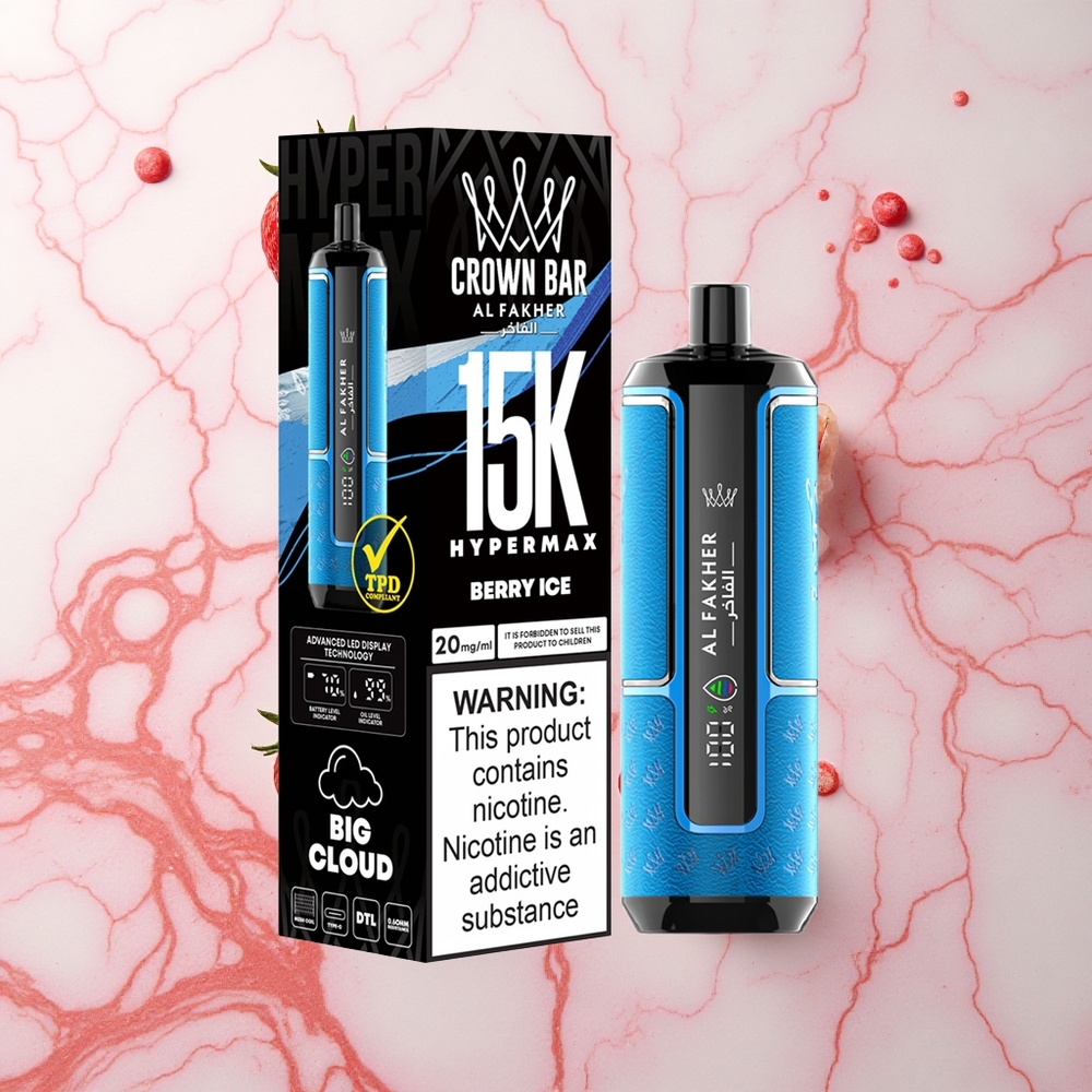 Al Fakher Crown Bar 15K Hypermax Helado de Bayas Compacto 22ml 6mg