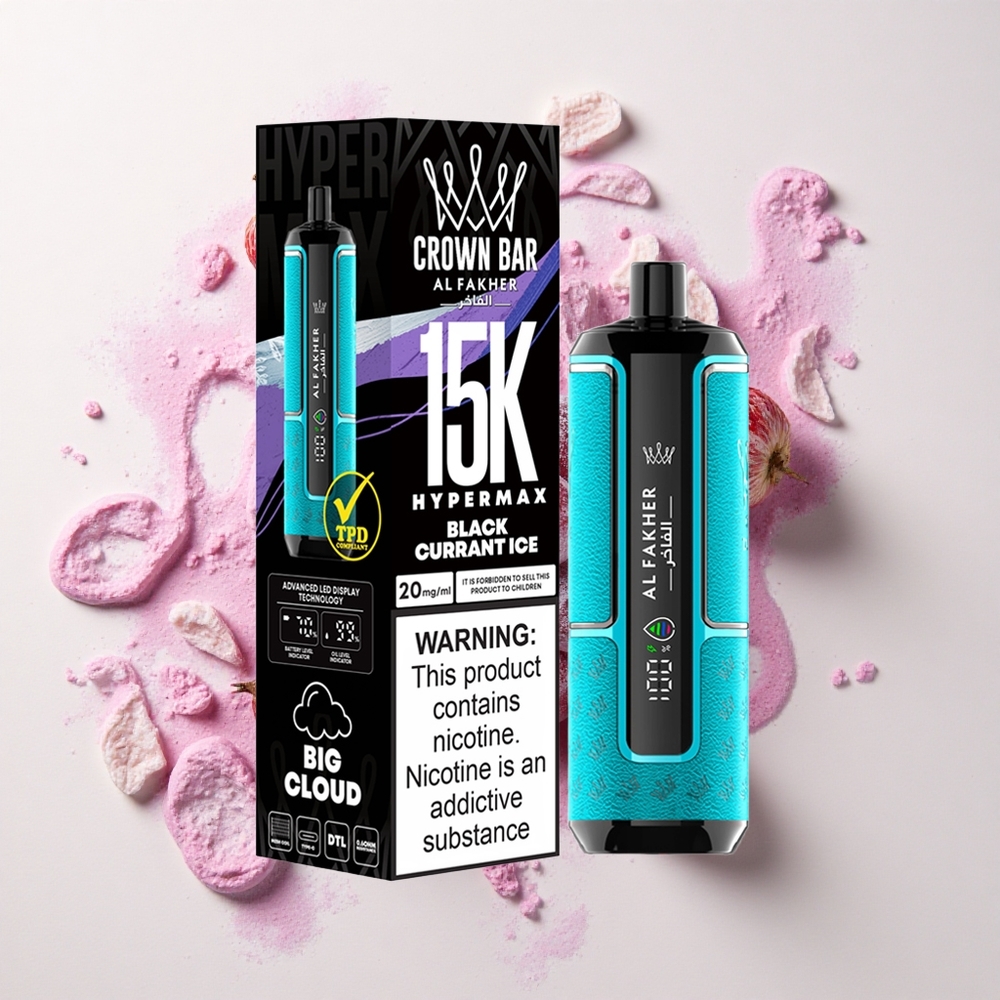 Al Fakher Crown Bar 15K Hypermax Helado de Grosella Negra 22ml 600mAh