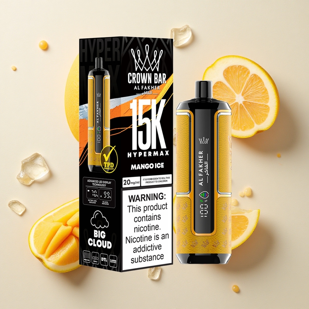 Al Fakher Crown Bar 15K Hypermax Helado de Mango 22ml 600mAh