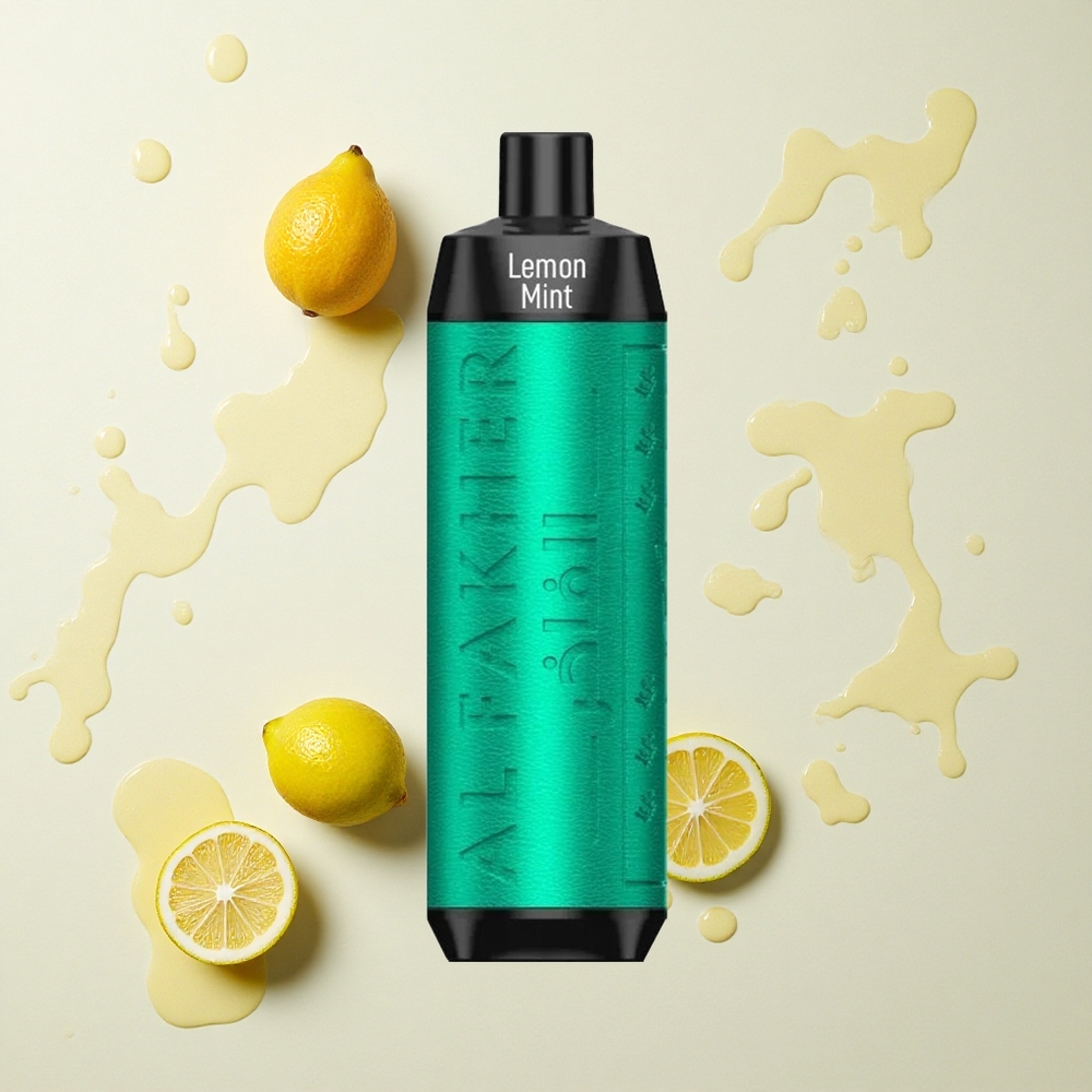 Al Fakher Crown Bar 8000 Crystal Menta Limón Cristal con Batería y Carga USB-C