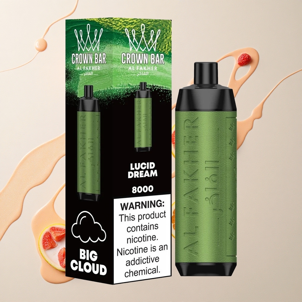 Al Fakher Crown Bar 8000 Crystal Sueño Lúcido Cristal con Batería 600mah y 5mg de Nicotina