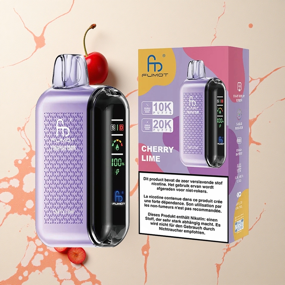 Fumot Tornado 20000 Cereza Lima Dual Malla