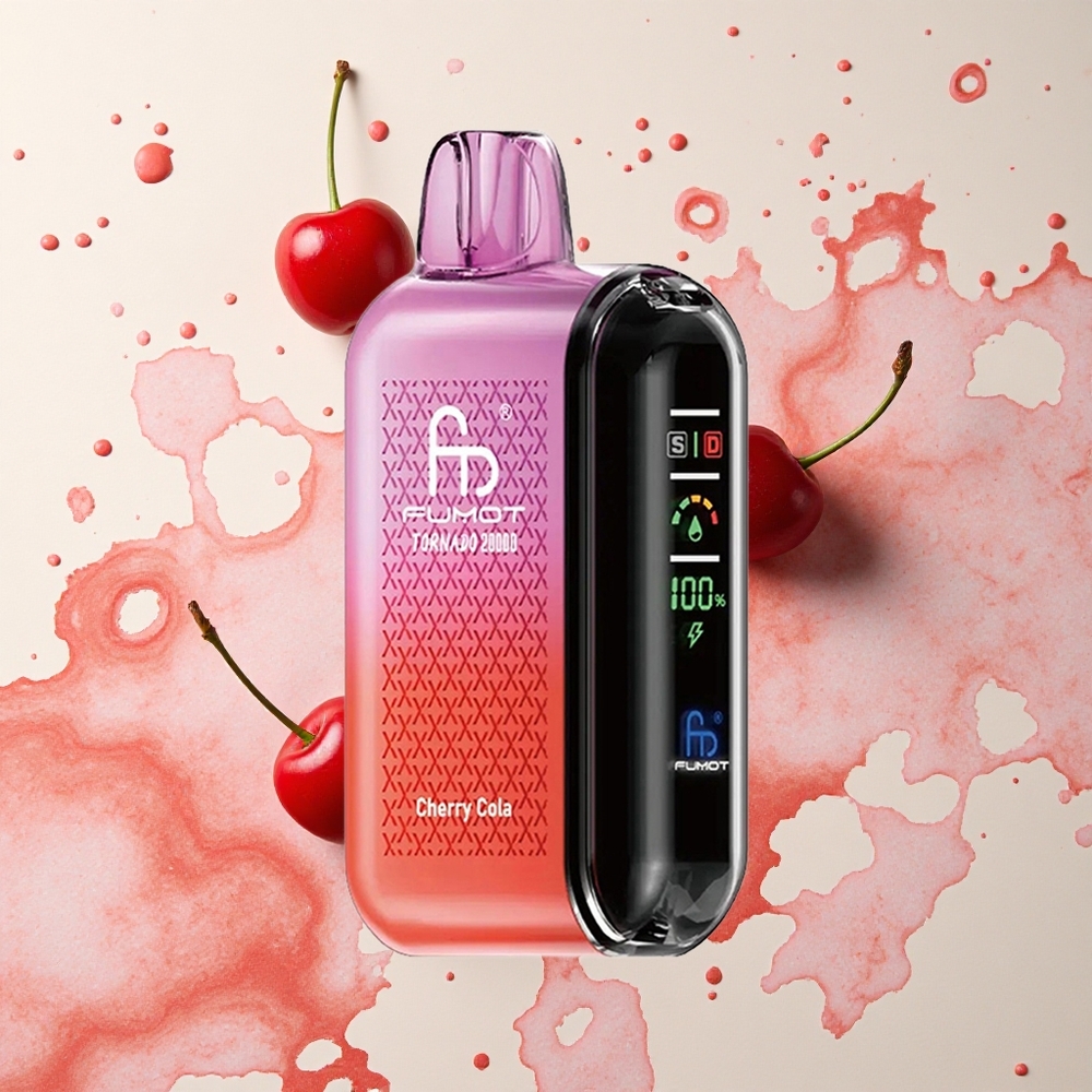 Fumot Tornado 20000 Cola Cereza con Batería Recargable y Control de Flujo de Aire