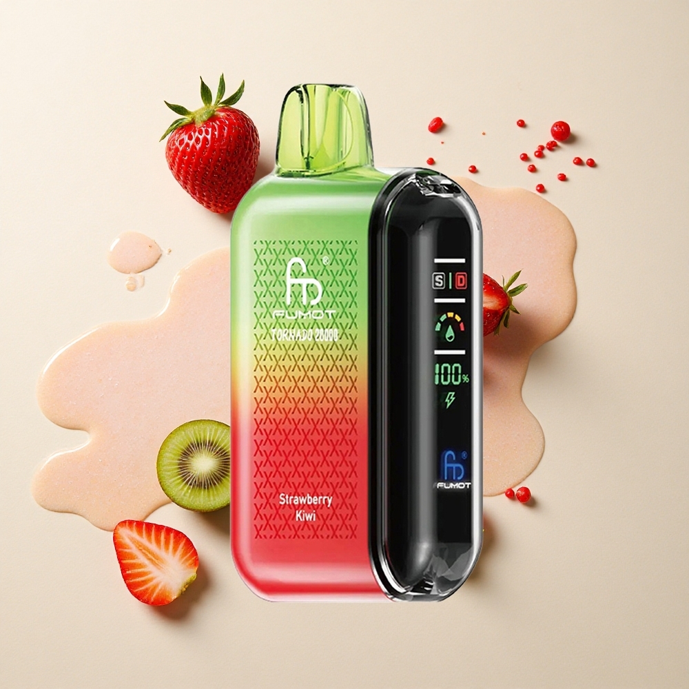 Fumot Tornado 20000 Fresa Kiwi con Doble Malla y Pantalla Inteligente