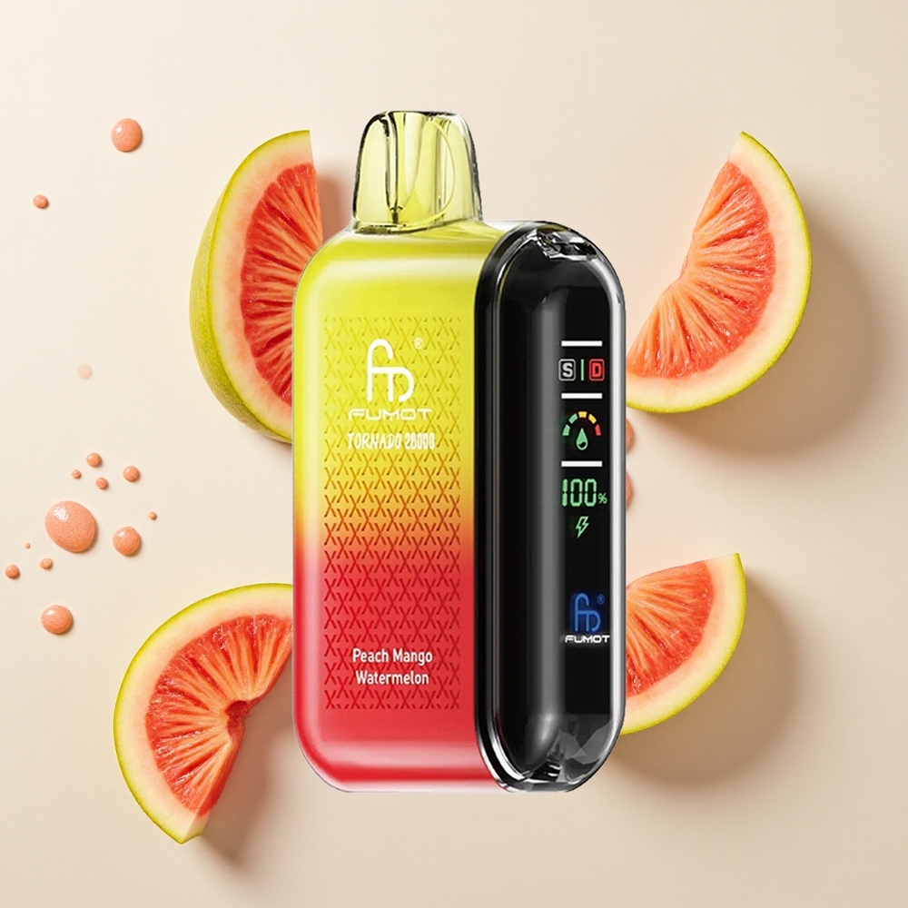 Fumot Tornado 20000 Melocotón Mango Sandía con Batería Recargable y Control de Flujo de Aire
