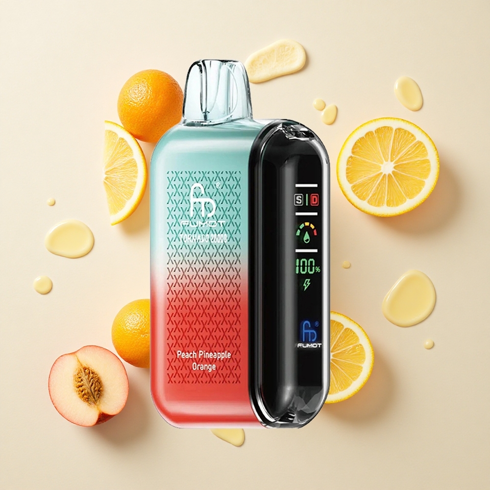 Fumot Tornado 20000 Melocotón Piña Naranja con Batería Recargable y Control de Flujo de Aire