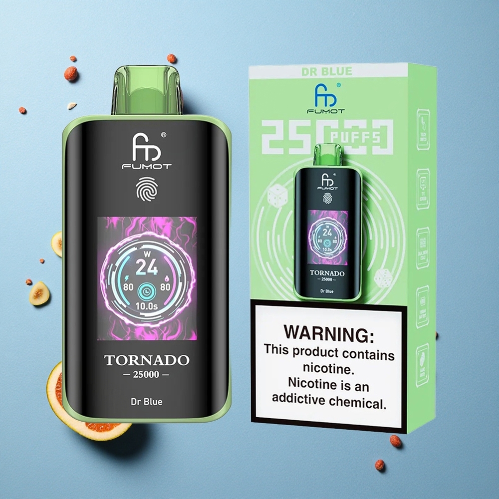 Fumot Tornado 25000 Dr Azul Pantalla HD Batería Recargable
