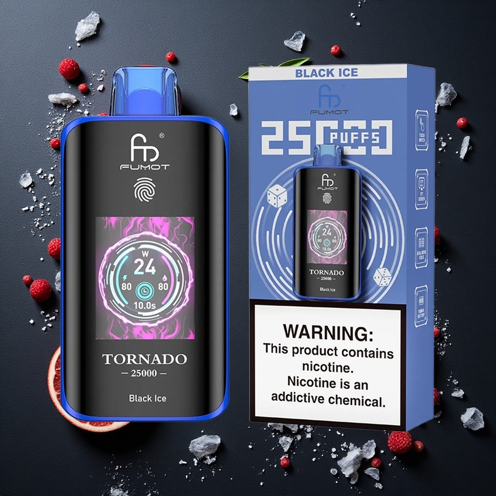 Fumot Tornado 25000 Hielo Negro HD 700mAh