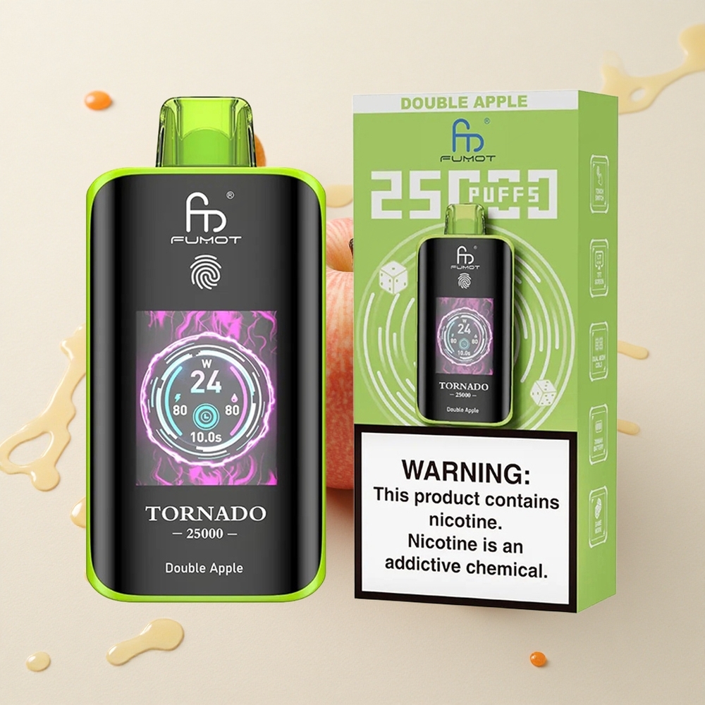 Fumot Tornado 25000 Manzana Doble HD con Batería Recargable