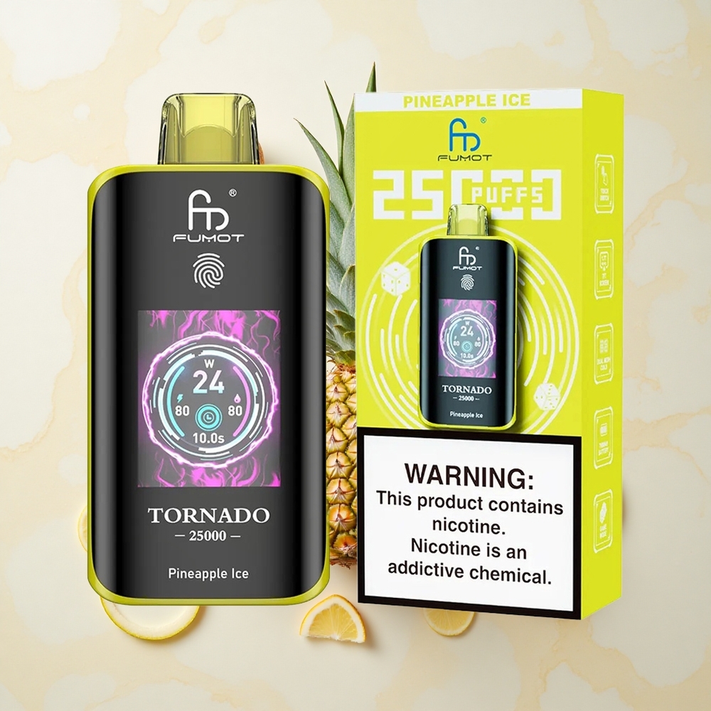 Fumot Tornado 25000 Piña Hielo Pantalla HD Batería Recargable