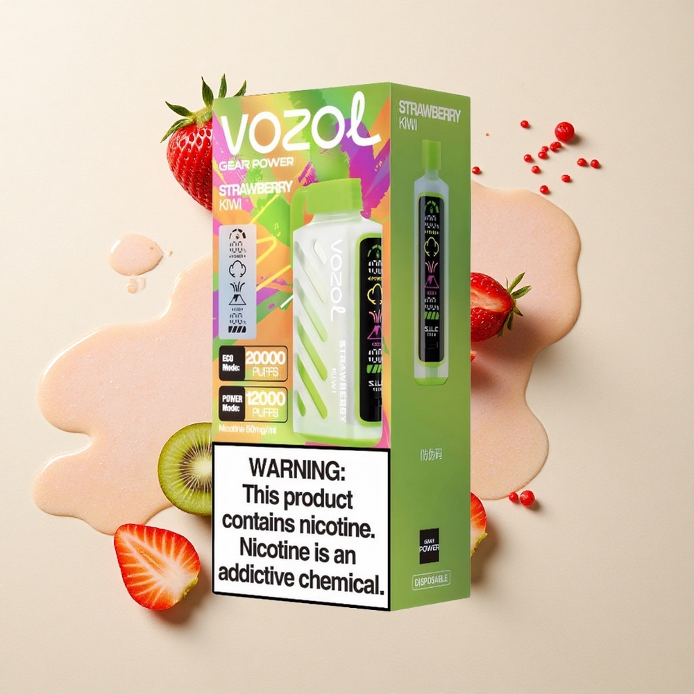 VOZOL Gear Power 20000 Fresa Kiwi con Dual Mesh Coil y 20mL