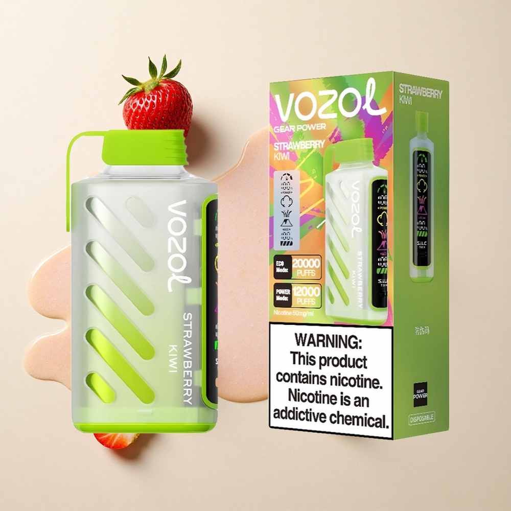 VOZOL Gear Power 20000 Fresa Kiwi con Dual Mesh Coil y 20mL