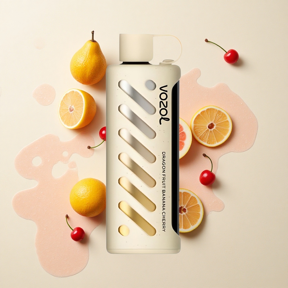 VOZOL Gear Shisha 25000 Fruta del Dragón Plátano Cereza con Tecnología S.i.L.C y Doble Malla