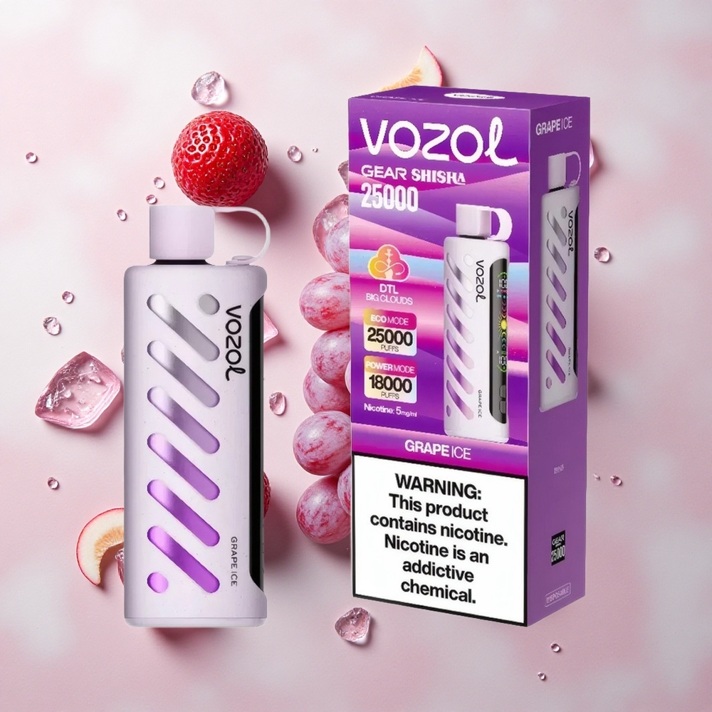 VOZOL Gear Shisha 25000 Helado de Uva con Doble Malla y 5mg/ml
