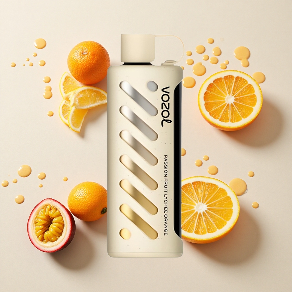 VOZOL Gear Shisha 25000 Maracuyá Lichi Naranja con 30 Sabores Deliciosos y Batería de 1000mAh