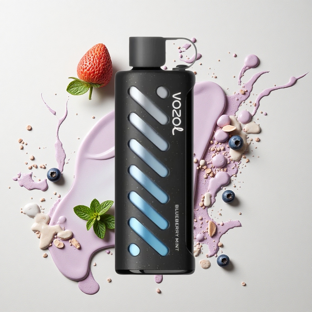 VOZOL Gear Shisha 25000 Menta Arándano con Dual Mallas y 5mg/ml