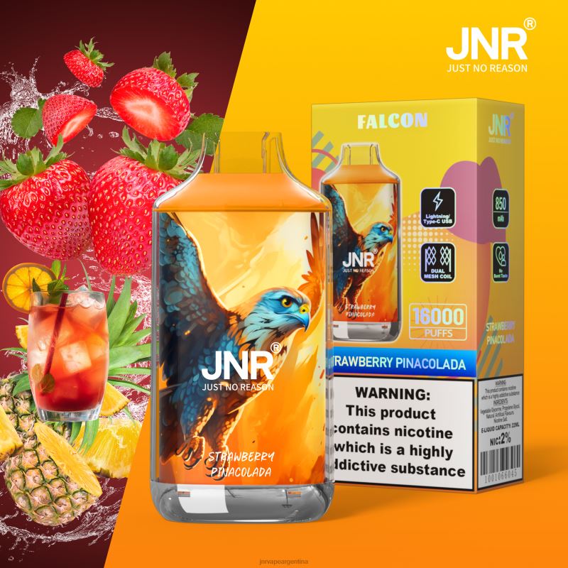 JNR Vape Argentina | piñacolada de fresa halcón jnr R08PX202